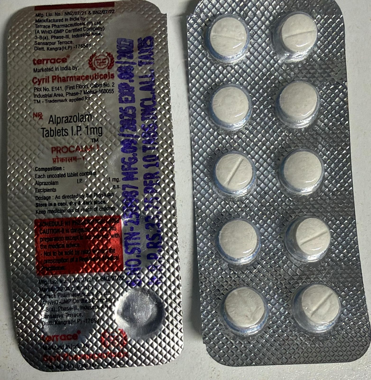 PROCALM 1 mg