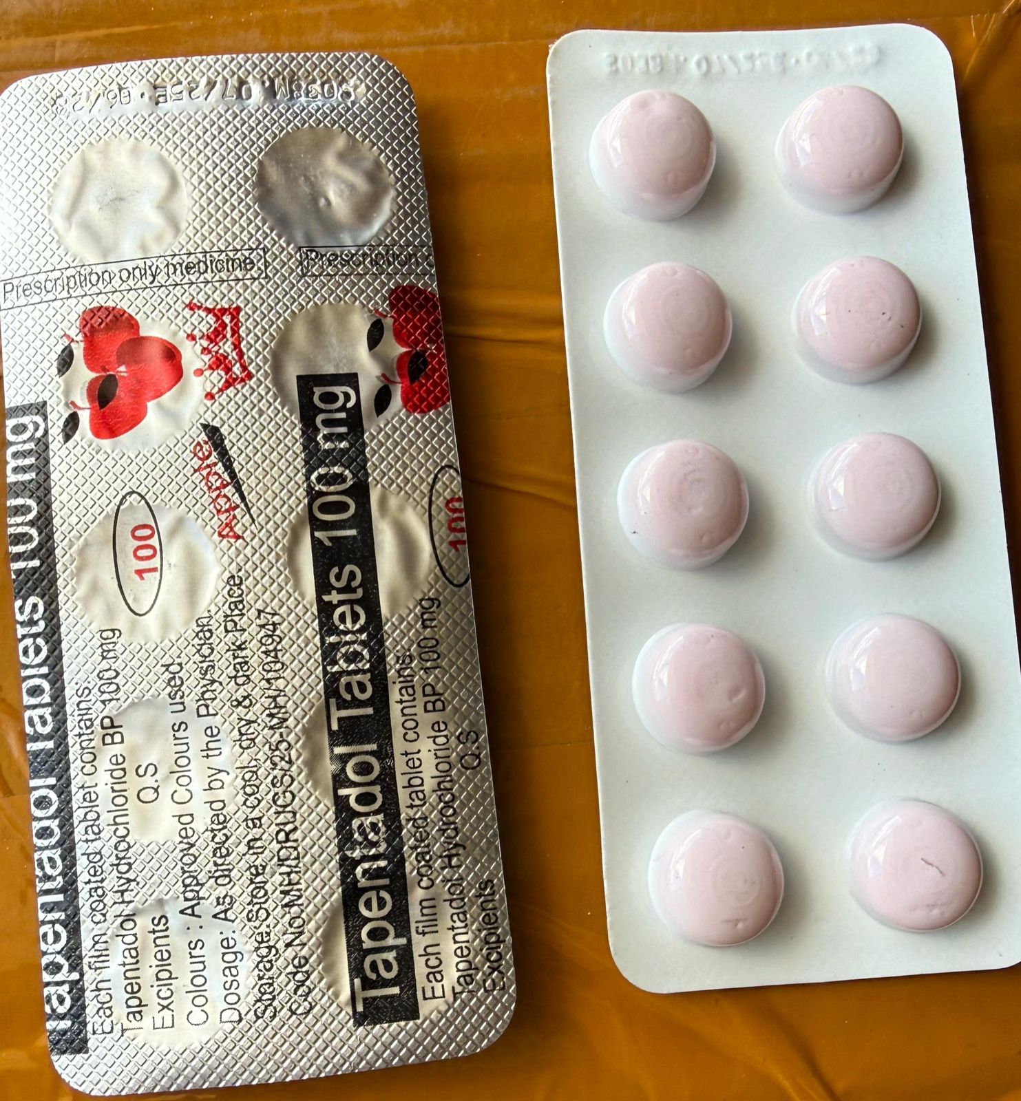 TAPENTADOL RED 100 mg