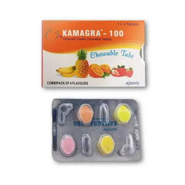 Kamagra Chewable Tablet Front and back strip