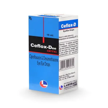Ceflox D 10 ml with Ciprofloxacin + Dexamethasone
